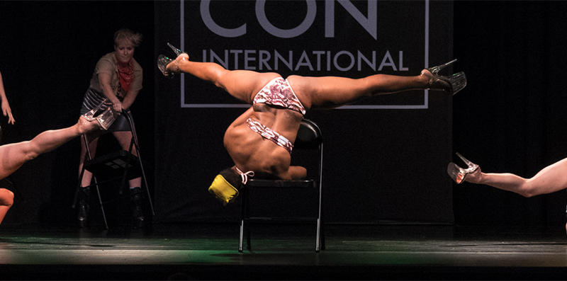Pole And Chair Dancers Performing During PoleCon.