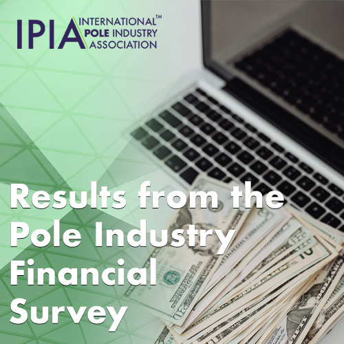 IPIA logo with text: Results from the Pole Industry Financial Survey.