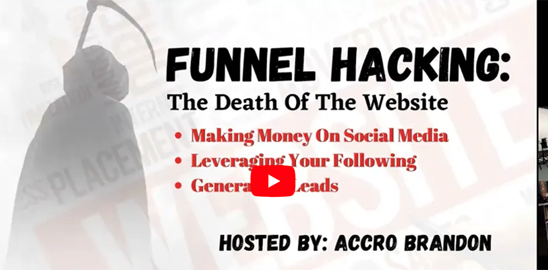 Video Capture Of Webinar With Colleen Jolly And Accro Brandon And Text "Funnel Hacking".