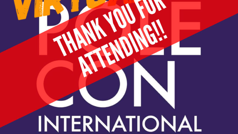 Virtual PoleCon Logo With Text: Thank You For Attending! October 2022.