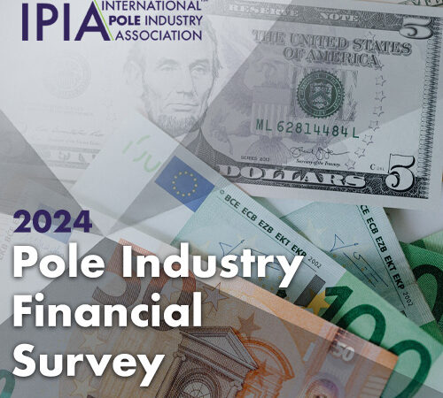IPIA Logo With Money Background. Text: 2024 Pole Industry Financial Survey.