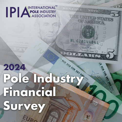 IPIA logo with money background. Text: 2024 Pole Industry Financial Survey.