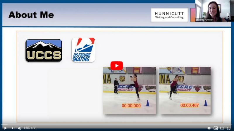 Screen Capture Of Webinar With Dr. Jenny Depicting Figure Skaters.