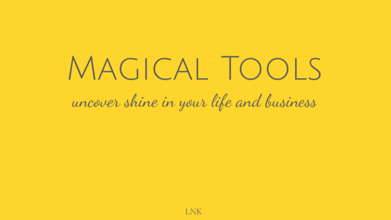 LNK Logo And Text "Magical Tools Uncover Shine In Your Life And Business."