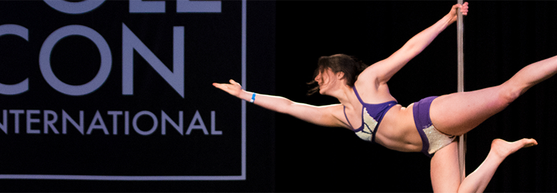 Pole Dancer Performs On Stage.