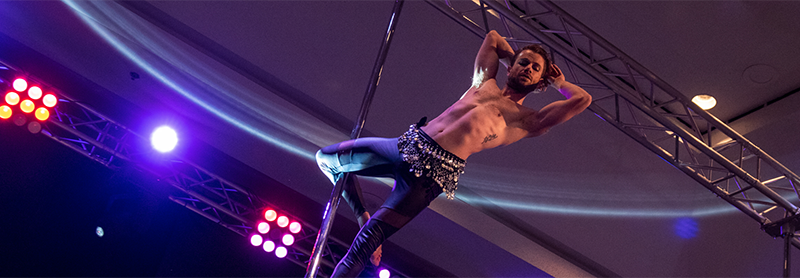 Pole Dancer Performs Onstage.