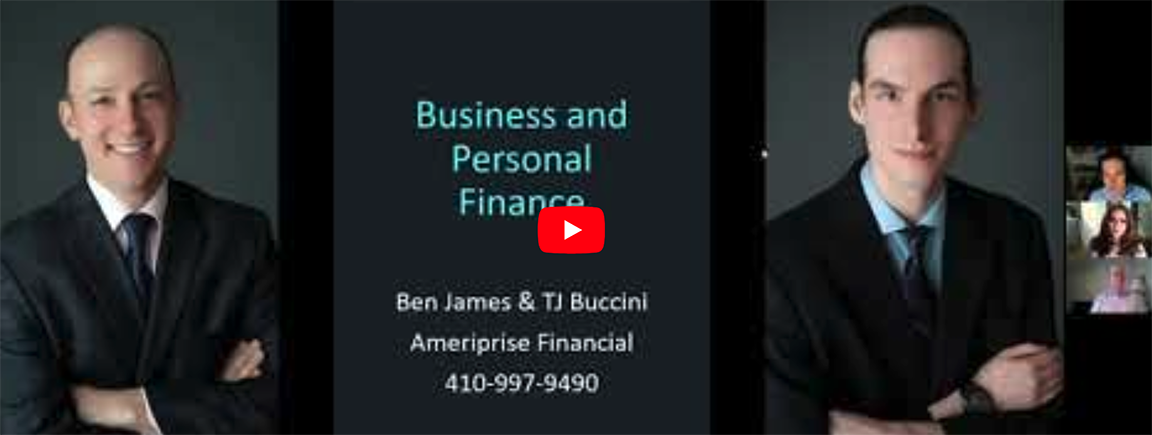 Video Capture of webinar with Colleen Jolly and T.J. Buccini, Ameriprise Financial, 410-997-9490.