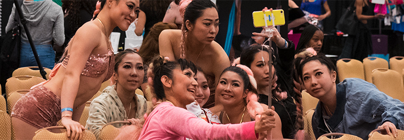 Audience Takes Selfies During PoleCon.