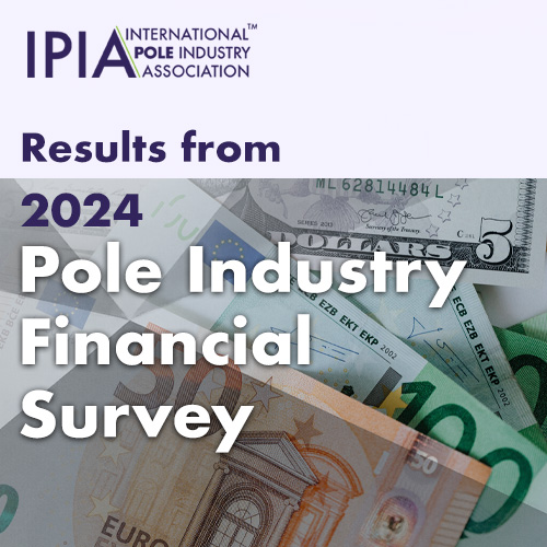 Image of money and text "Results from 2024 Pole Industry Financial Survey"