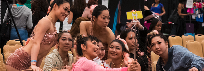 A group of friends from Tokyo enjoy PoleCon 2017